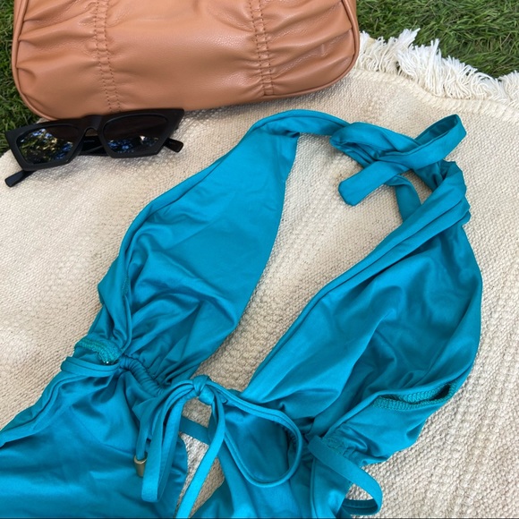 Swim Aqua Blue One Piece Swimsuit Poshmark